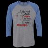 Unisex Triblend Three-Quarter Raglan T-Shirt Thumbnail