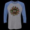 Unisex Triblend Three-Quarter Raglan T-Shirt Thumbnail