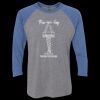 Unisex Triblend Three-Quarter Raglan T-Shirt Thumbnail