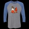 Unisex Triblend Three-Quarter Raglan T-Shirt Thumbnail