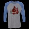 Unisex Triblend Three-Quarter Raglan T-Shirt Thumbnail