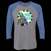 Unisex Triblend Three-Quarter Raglan T-Shirt Thumbnail