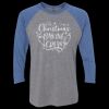 Unisex Triblend Three-Quarter Raglan T-Shirt Thumbnail