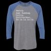 Unisex Triblend Three-Quarter Raglan T-Shirt Thumbnail