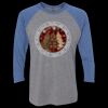 Unisex Triblend Three-Quarter Raglan T-Shirt Thumbnail
