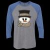 Unisex Triblend Three-Quarter Raglan T-Shirt Thumbnail