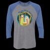 Unisex Triblend Three-Quarter Raglan T-Shirt Thumbnail