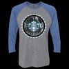 Unisex Triblend Three-Quarter Raglan T-Shirt Thumbnail