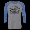 Unisex Triblend Three-Quarter Raglan T-Shirt Thumbnail