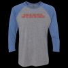 Unisex Triblend Three-Quarter Raglan T-Shirt Thumbnail