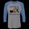 Unisex Triblend Three-Quarter Raglan T-Shirt Thumbnail