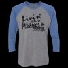 Unisex Triblend Three-Quarter Raglan T-Shirt Thumbnail