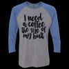 Unisex Triblend Three-Quarter Raglan T-Shirt Thumbnail