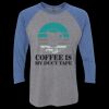 Unisex Triblend Three-Quarter Raglan T-Shirt Thumbnail