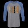 Unisex Triblend Three-Quarter Raglan T-Shirt Thumbnail
