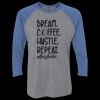 Unisex Triblend Three-Quarter Raglan T-Shirt Thumbnail