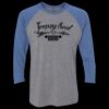 Unisex Triblend Three-Quarter Raglan T-Shirt Thumbnail