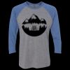 Unisex Triblend Three-Quarter Raglan T-Shirt Thumbnail