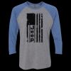 Unisex Triblend Three-Quarter Raglan T-Shirt Thumbnail