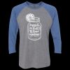Unisex Triblend Three-Quarter Raglan T-Shirt Thumbnail