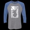 Unisex Triblend Three-Quarter Raglan T-Shirt Thumbnail