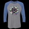 Unisex Triblend Three-Quarter Raglan T-Shirt Thumbnail