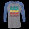 Unisex Triblend Three-Quarter Raglan T-Shirt Thumbnail