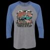 Unisex Triblend Three-Quarter Raglan T-Shirt Thumbnail