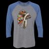 Unisex Triblend Three-Quarter Raglan T-Shirt Thumbnail