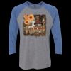 Unisex Triblend Three-Quarter Raglan T-Shirt Thumbnail