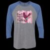 Unisex Triblend Three-Quarter Raglan T-Shirt Thumbnail
