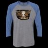 Unisex Triblend Three-Quarter Raglan T-Shirt Thumbnail