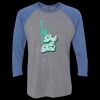 Unisex Triblend Three-Quarter Raglan T-Shirt Thumbnail