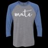 Unisex Triblend Three-Quarter Raglan T-Shirt Thumbnail