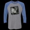 Unisex Triblend Three-Quarter Raglan T-Shirt Thumbnail