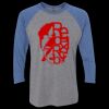 Unisex Triblend Three-Quarter Raglan T-Shirt Thumbnail