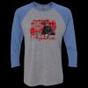 Unisex Triblend Three-Quarter Raglan T-Shirt Thumbnail
