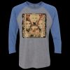 Unisex Triblend Three-Quarter Raglan T-Shirt Thumbnail