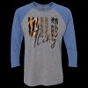 Unisex Triblend Three-Quarter Raglan T-Shirt Thumbnail