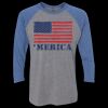 Unisex Triblend Three-Quarter Raglan T-Shirt Thumbnail