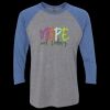 Unisex Triblend Three-Quarter Raglan T-Shirt Thumbnail