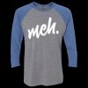 Unisex Triblend Three-Quarter Raglan T-Shirt Thumbnail