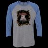 Unisex Triblend Three-Quarter Raglan T-Shirt Thumbnail
