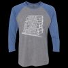 Unisex Triblend Three-Quarter Raglan T-Shirt Thumbnail