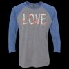 Unisex Triblend Three-Quarter Raglan T-Shirt Thumbnail