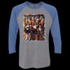 Unisex Triblend Three-Quarter Raglan T-Shirt Thumbnail