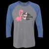 Unisex Triblend Three-Quarter Raglan T-Shirt Thumbnail