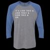 Unisex Triblend Three-Quarter Raglan T-Shirt Thumbnail