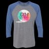 Unisex Triblend Three-Quarter Raglan T-Shirt Thumbnail