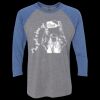 Unisex Triblend Three-Quarter Raglan T-Shirt Thumbnail